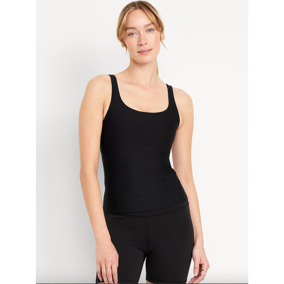 Old Navy PowerSoft Support Top Size Large Light Support Go Dry Gym Activewear - Picture 1 of 8